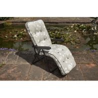 See more information about the Renaissance Garden Folding Relaxer by Glendale with Sage & White Cushions