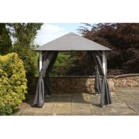 See more information about the Vintage Luxury Garden Gazebo by Glendale with a 2.5 x 2.5M Grey Canopy