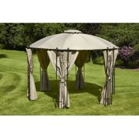 See more information about the Big Hex Luxury Garden Gazebo by Glendale with a 1.75M Grey Canopy