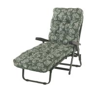 See more information about the Aspen Garden Folding Sunbed by Glendale with Green & White Cushions