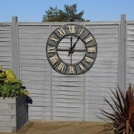 See more information about the Wensum Wrought Iron Outdoor Clock Black & Gold