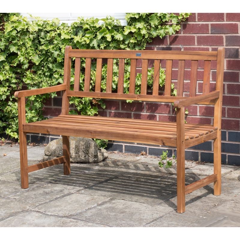 Acacia Wood Garden Bench by Wensum - 2 Seats