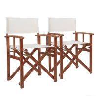 See more information about the Charles Bentley FSC Eucalyptus Hardwood Pair of Directors Chairs Cream