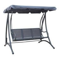 See more information about the 3 Seater Swing Seat Garden Patio Hammock & Canopy - Grey