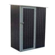 Wensum Metal Garden Storage Shed Grey 4.7x3ft