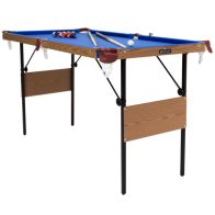 See more information about the Wensum 4 Foot 6 Inch Blue Pool Games Table Including Balls & 2 Cues