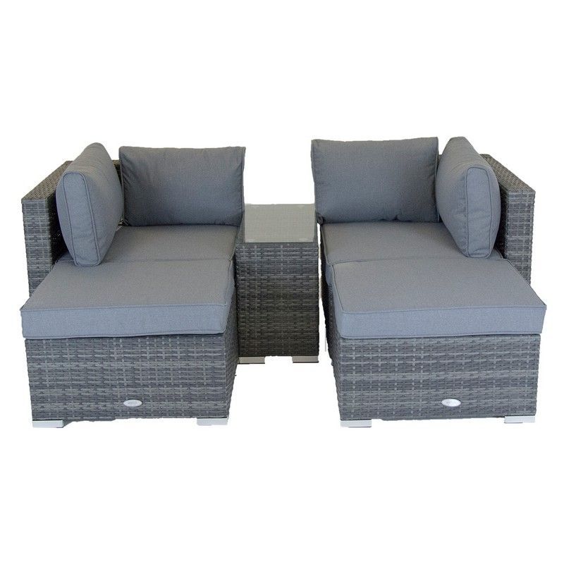 Buy Rattan Multi Use 2 3 Seater Garden Love Seat With Footstools
