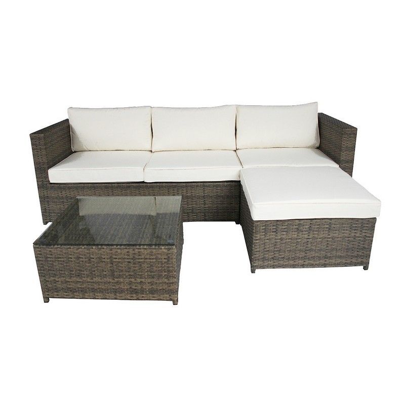 Classic Rattan Garden Sofa Set by Wensum - 3 Seats White
