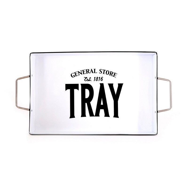 Tray Metal White - 51cm