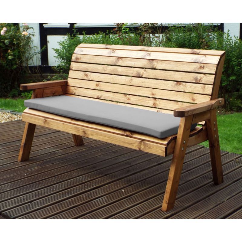 Winchester Garden Bench by Charles Taylor - 3 Seats Grey Cushions
