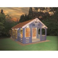 See more information about the Shire Glentress 12' 9" x 17' 8" Apex Log Cabin - Premium 70mm Cladding Tongue & Groove