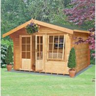 See more information about the Shire Hale 10' x 12' Apex Log Cabin - Classic 28mm Cladding Tongue & Groove