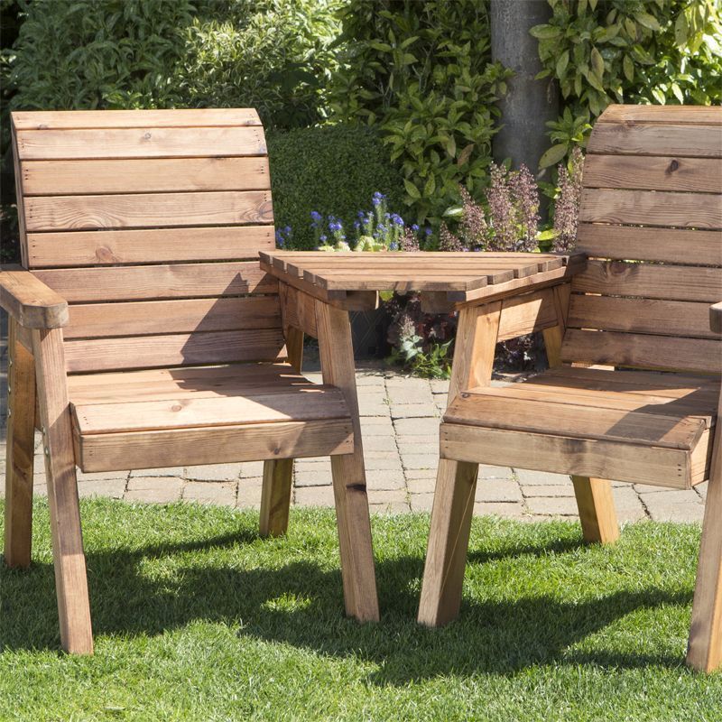 2 Seat Tete A Garden Bench Table, Tete A Chair Outdoor