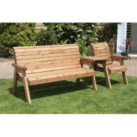See more information about the Charles Taylor 4 Seat Garden Bench - Burgundy Cushions