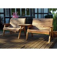 See more information about the Charles Taylor 4 Seat Bench Set - Burgundy Cushions