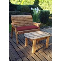 See more information about the Deluxe Garden Furniture Set by Charles Taylor - 2 Seats Burgundy Cushions