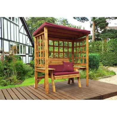 Charles Taylor Wentworth Restful 2 Seat Arbour - Burgundy Cushions