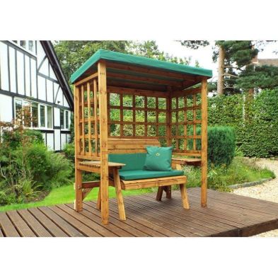 Charles Taylor Wentworth Restful 2 Seat Arbour - Green Cushions