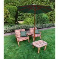 See more information about the Grand Garden Tete a Tete by Charles Taylor - 2 Seats Green Cushions