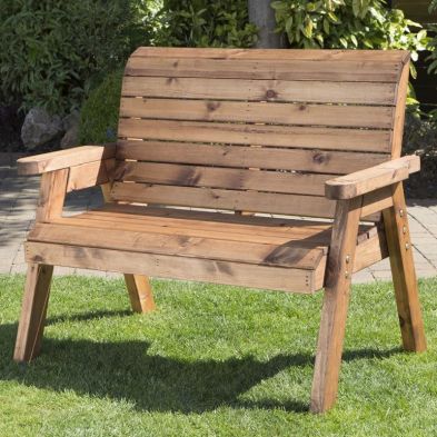 Scandinavian Redwood Garden Bench by Charles Taylor - 2 Seats