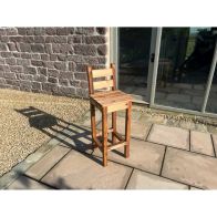 See more information about the Scandinavian Redwood Garden Bar Stool With Backrest by Charles Taylor