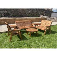 See more information about the Garden Furniture Set by Charles Taylor - 3 Bench - Round Coffee Table 84cm