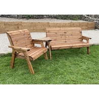 See more information about the Garden Tete a Tete by Charles Taylor - 1 Bench 1 Grand Chair Angled Tray