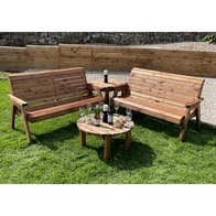See more information about the Garden Furniture Set by Charles Taylor - 2 Large Bench Square Tray Round Coffee Table
