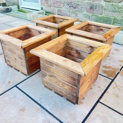 See more information about the Scandinavian Redwood Garden Planter Set by Charles Taylor