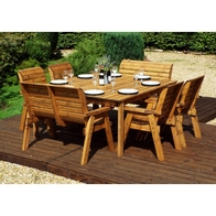 See more information about the Charles Taylor 8 Seat Square Table Deluxe Scandinavian Redwood Garden Furniture