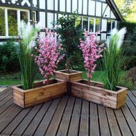 See more information about the Scandinavian Redwood Garden Corner Planter by Charles Taylor