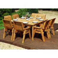 See more information about the Charles Taylor 8 Seat Deluxe Scandinavian Redwood Square Combi Garden Furniture