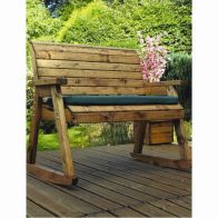See more information about the Charles Taylor Rocker 2 Seat Garden Bench - Green Cushions