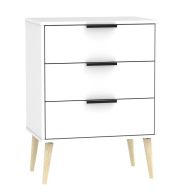 See more information about the Drayton Midi Chest of Drawers White 3 Drawers