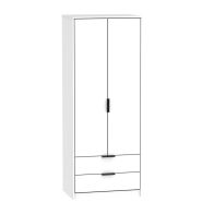 See more information about the Drayton 2 Drawer 2 Door Bedroom Wardrobe White & Oak Legs