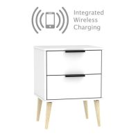 See more information about the Drayton Wireless Charger Side Table White 2 Drawers