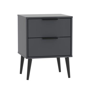 See more information about the Drayton Side Table Black 2 Drawers