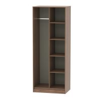 See more information about the Drayton Tall Wardrobe Brown 5 Shelves