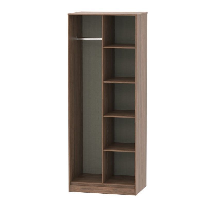 Drayton Tall Wardrobe Brown 5 Shelves