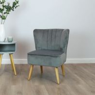 See more information about the Wensum Wingback Velvet Occasion Chair Grey