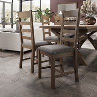 See more information about the Pair of Bondi Dining Chairs Oak Grey