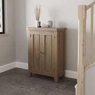See more information about the Bondi Tall Shoe Storage Oak Natural 2 Doors 5 Shelves