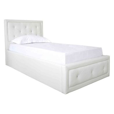 Hollywood Single Ottoman Bed White