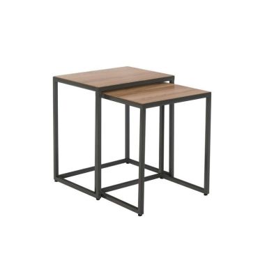 See more information about the Industrial Chic Oak & Steel 2 Nest Of Tables
