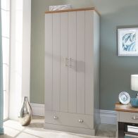 See more information about the Kendal Tall Wardrobe Grey 2 Doors 1 Drawer