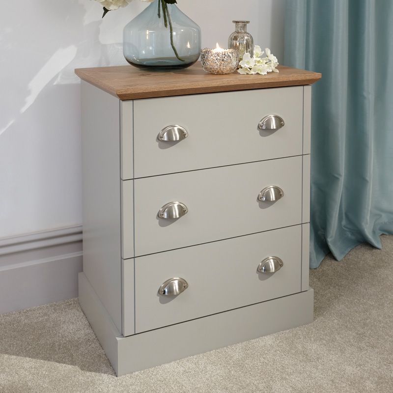 Kendal Chest of Drawers Grey 3 Drawers