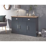 See more information about the Kendal Blue 2 Door 2 Drawer Large Sideboard