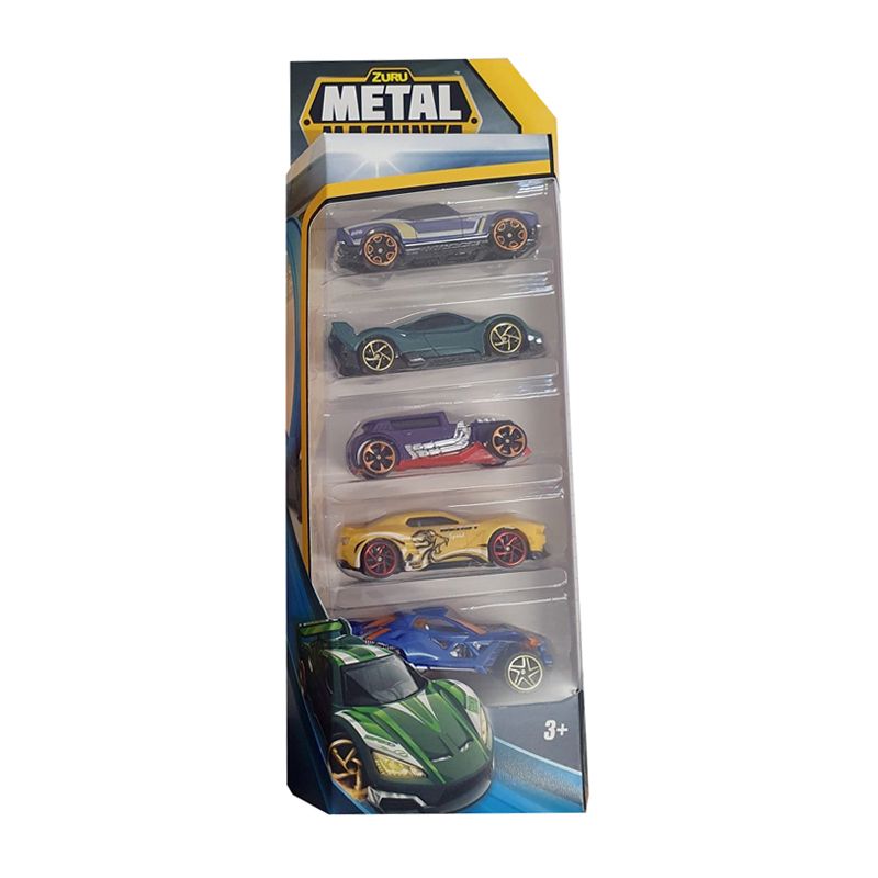 Green Car 5pk Metal Machines Die Cast C