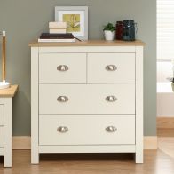 See more information about the Lancaster Cream & Oak Chest Of 4 Drawers