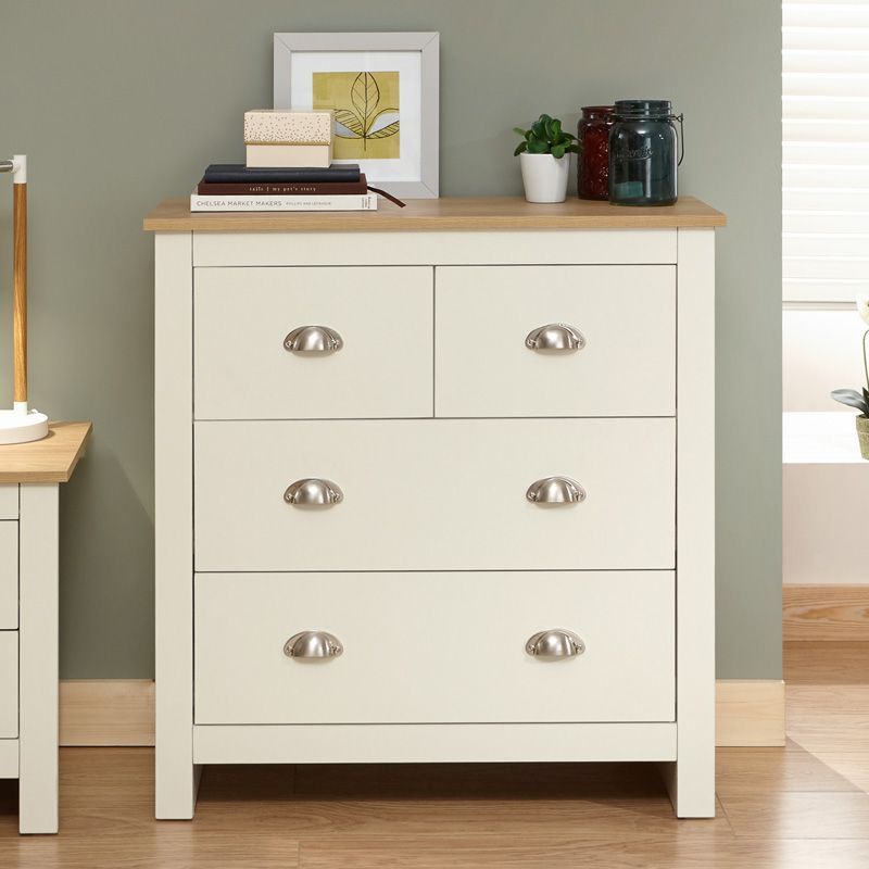 Lancaster Chest of Drawers Cream 4 Drawers
